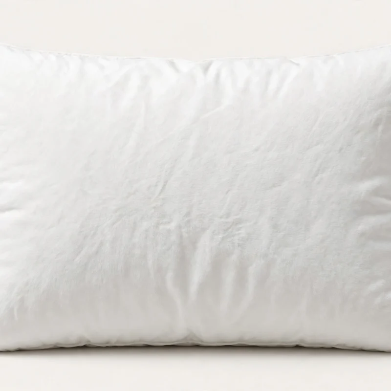 White microfibre pillow, front view